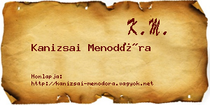 Kanizsai Menodóra névjegykártya